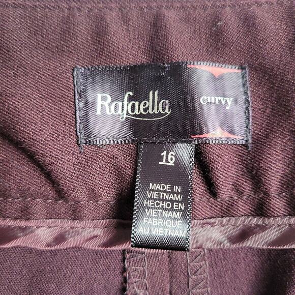 Rafaella Curvy Womens Plum Office Siren Career Officecore Slim Leg Pants Size 16 - Picture 5 of 10